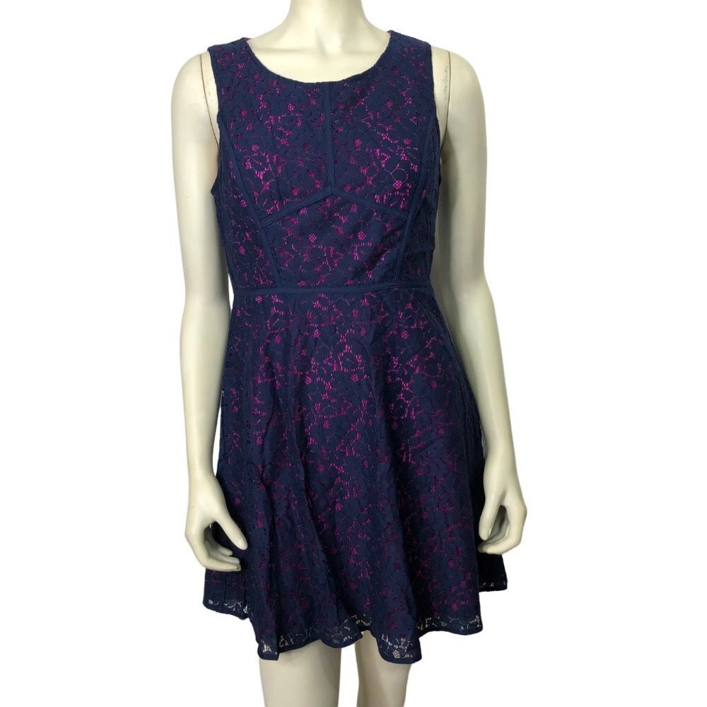 SKIES‎ ARE BLUE LACE SLEEVELESS DRESS SIZE MD - Picture 4 of 6